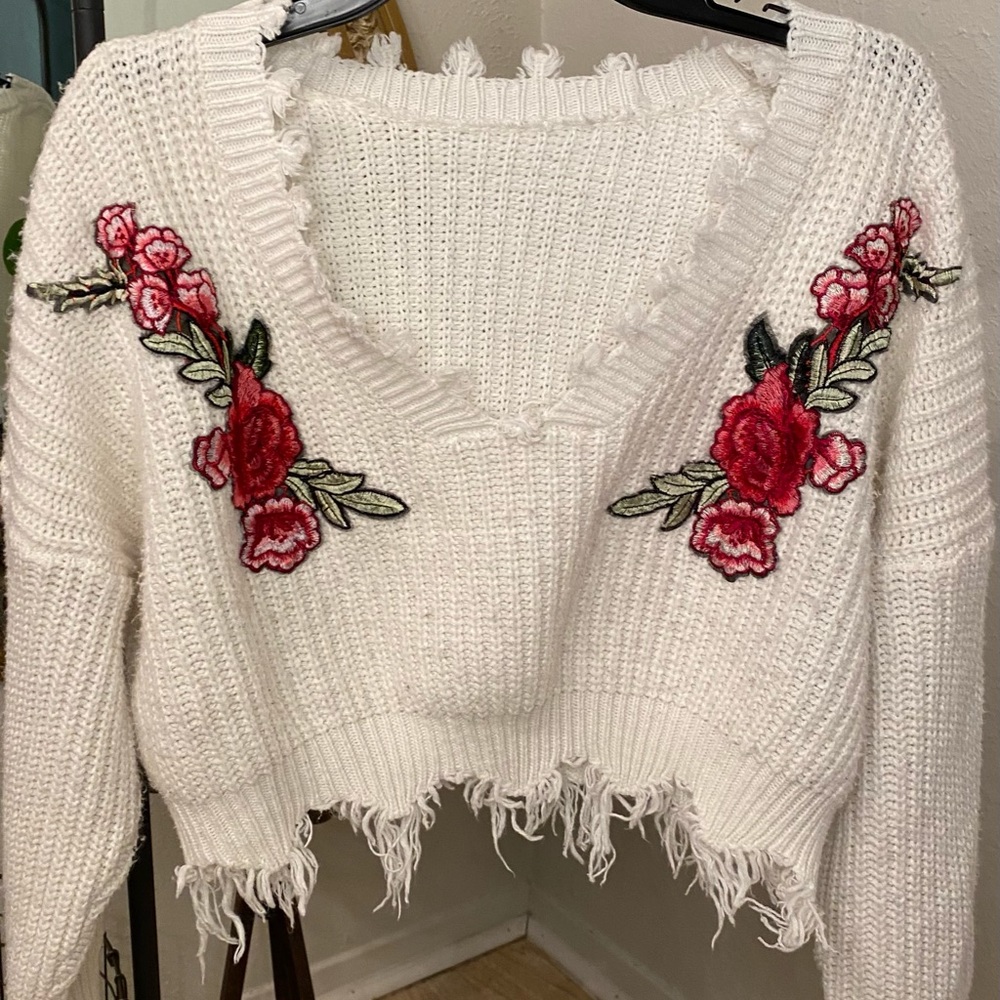 Cropped Knit Sweater